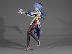 ganyu con arco amos Modelo de impresión 3D