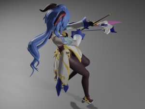 ganyu with amos bow 3Dプリントモデル
