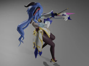 ganyu with amos bow 3D Print Model