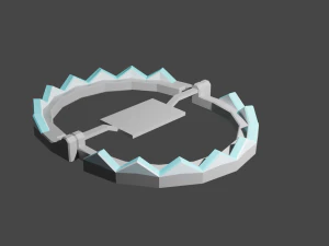 trappola animata low poly 3d Modello 3D