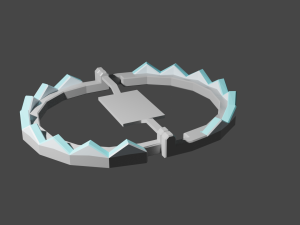 animated low poly trap 3d 3D Model