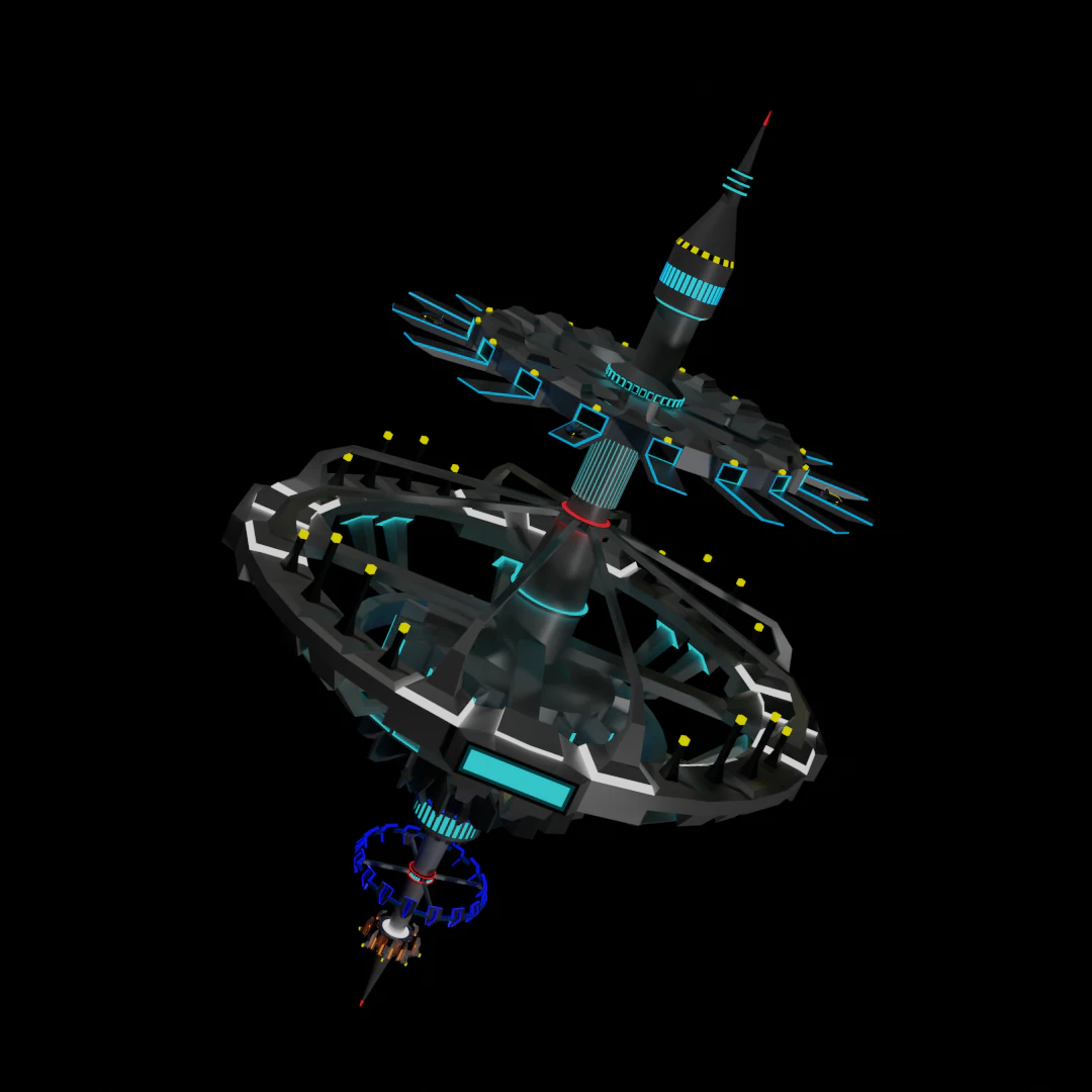 space station 3D Model .c4d .max .obj .3ds .fbx .stl .blend 
