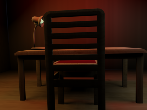 chair and table Model 3D