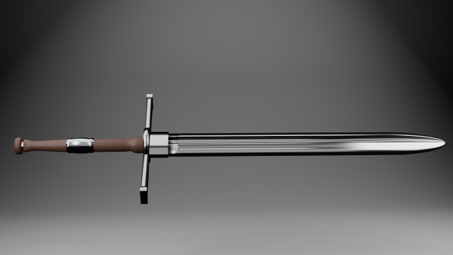 sword 3D Model .c4d .max .obj .3ds .fbx .stl .blend 
