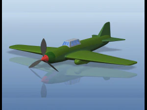 samolot myśliwski 3d Model 3D