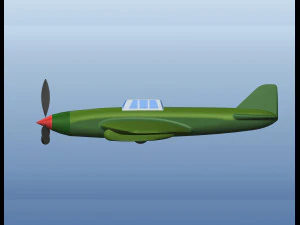avi&atilde;o de combate 3d Modelo 3D