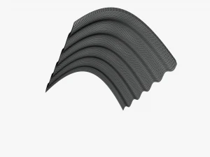 fc roof v5 curved 2x2 10kv 3D Model