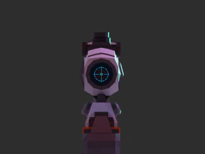 low poly sniper rifle 3D Model