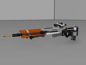 low poly sniper rifle Model 3D