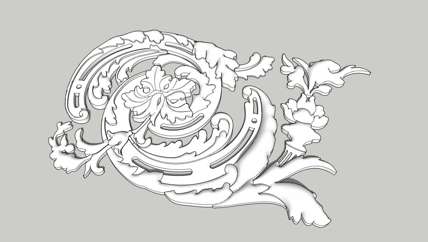 Decor stuccopattern 3D Model .c4d .max .obj .3ds .fbx .stl .blend