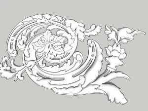 Dekor-Stuckmuster 3D Modell