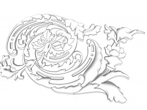 Decor stuccopattern 3D Model