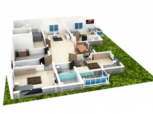 home floor plan Model 3D