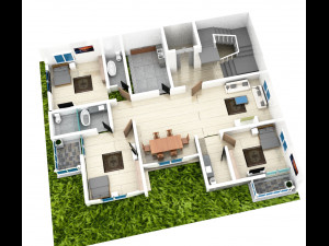 home floor plan Model 3D