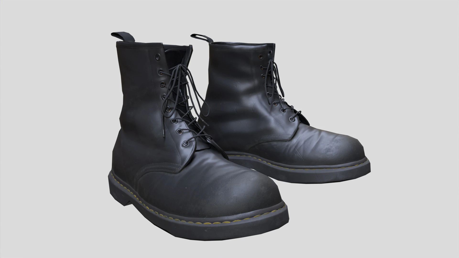 Boots boot dr martens 3D Model .c4d .max .obj .3ds .fbx .stl .blend 