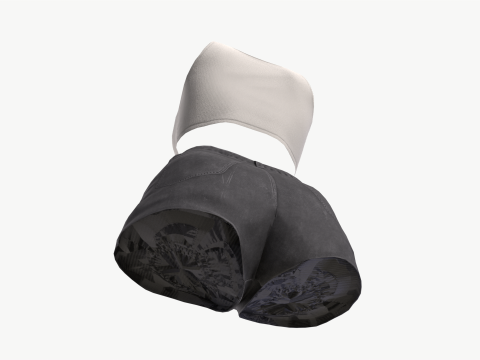 Female mini top and jeans shorts denim Low-poly Modelo 3D