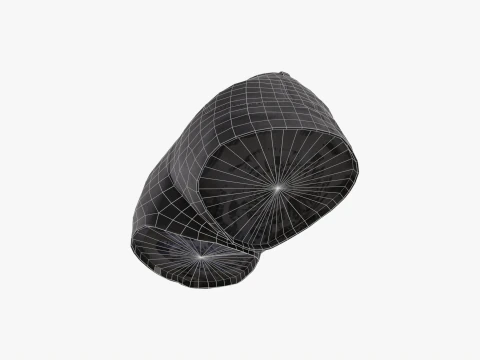 Female jeans black mini shorts denim Low-poly 3D Model