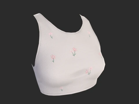 Canottiera femminile mini Low-poly Modello 3D