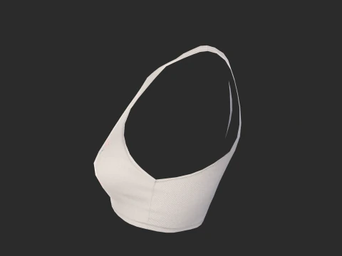 Female top singlet mini Low-poly 3D Model