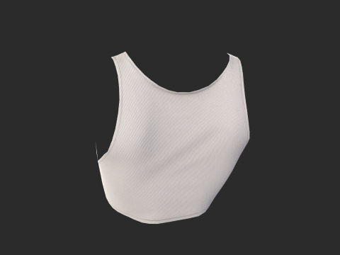 Female top singlet mini Low-poly 3Dモデル