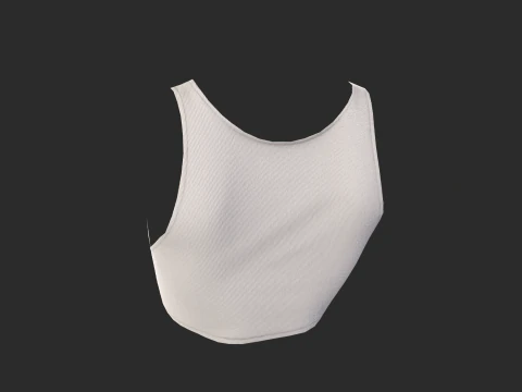 Female top singlet mini Low-poly 3D Model