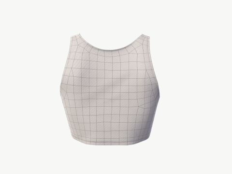 Female top singlet mini Low-poly 3Dモデル