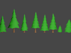 pack of trees and stones 3D-Modell
