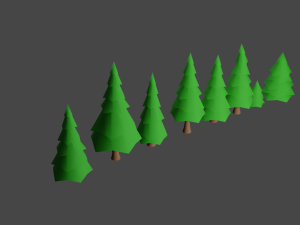 pack of trees and stones 3D-Modell
