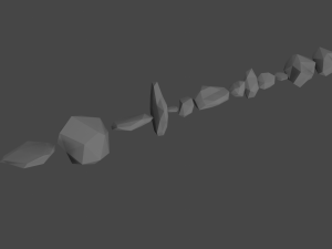 pack of trees and stones 3D-Modell