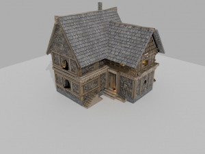 medieval house 3D 模型