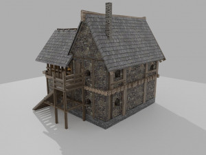 medieval house Modelo 3D