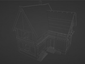 medieval house Modelo 3D