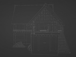 medieval house Modelo 3D