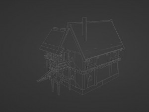 medieval house Modelo 3D