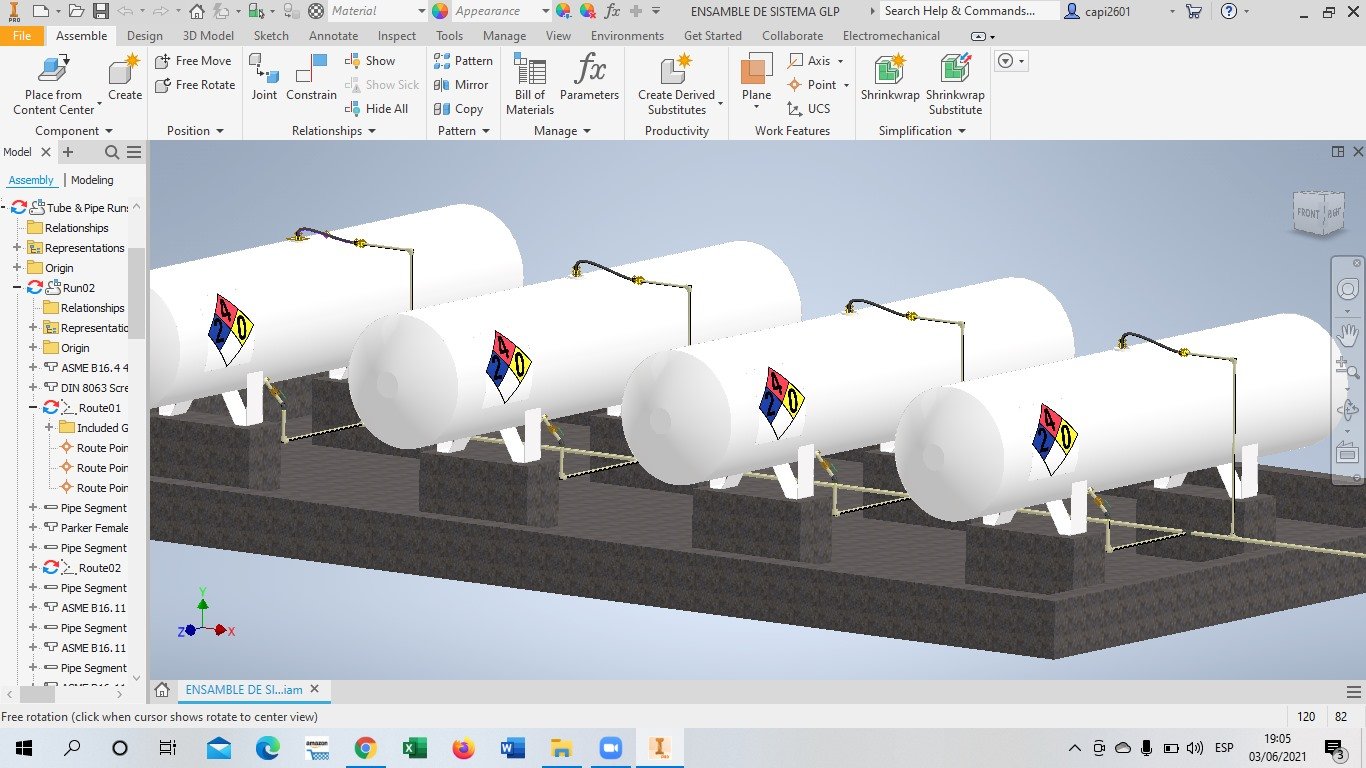Instalacion De Tanques Glp Con Sistema De Agua Contraincendios 3D.