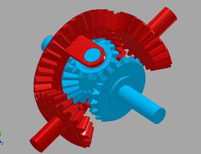 mecanismo engranajes de diferencial automotriz 3Dモデル .c4d .max .obj .3ds .fbx .stl .blend 