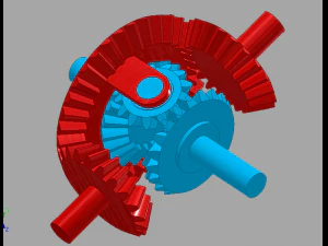 mecanismo de engranajes de diferencial automotriz Modelo 3D