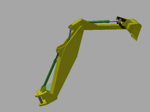 brazo hidrulico retroexcavadora 3D 模型