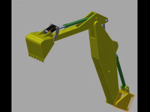 brazo hidraulico retroexcavadora Modelo 3D
