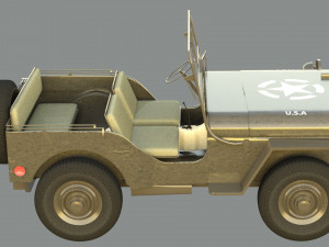 Military Jeep 3D Model
