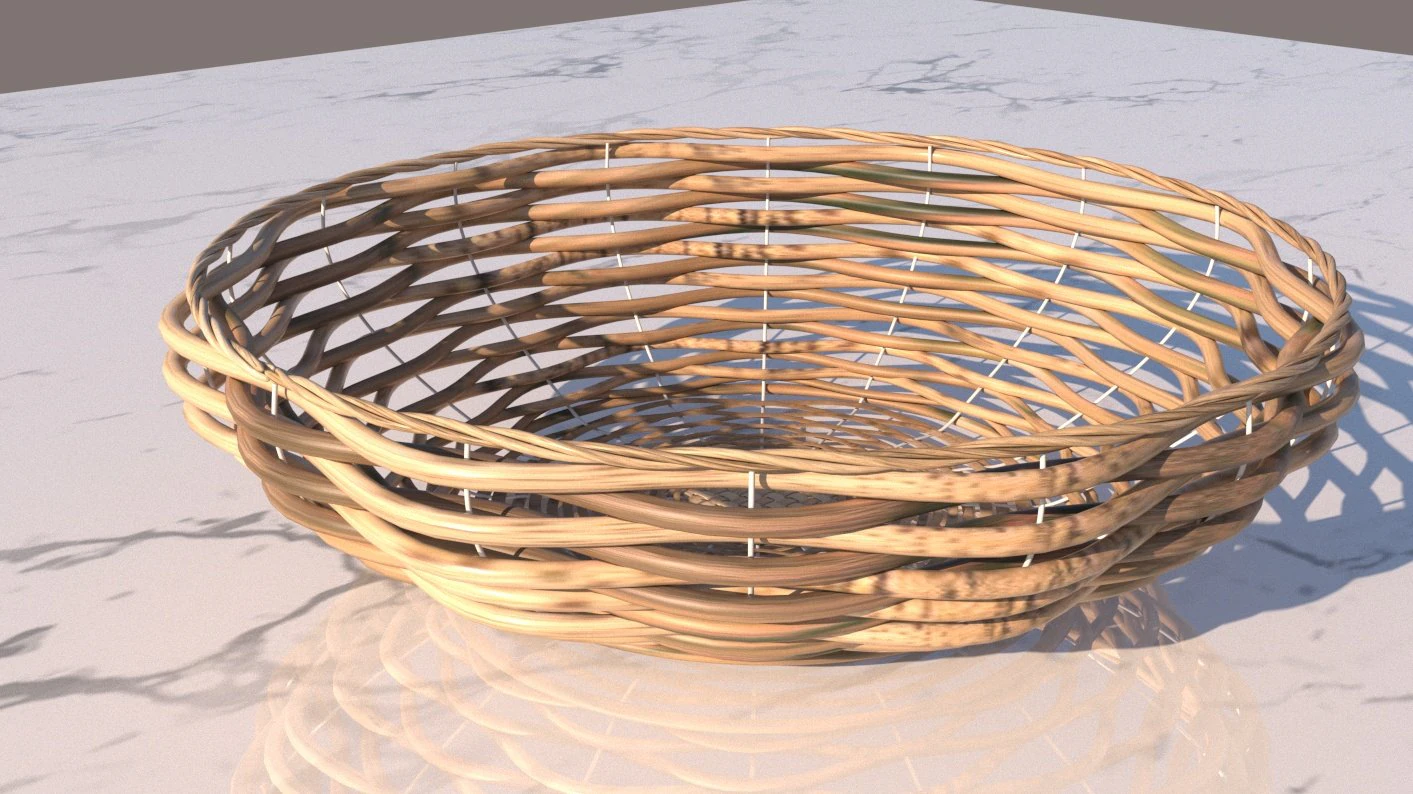 Basket 3D Model .c4d .max .obj .3ds .fbx .stl .blend 