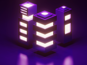 isometric lowpoly building blender Modelo 3D