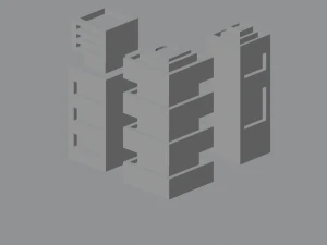 isometric lowpoly building blender 3D Model