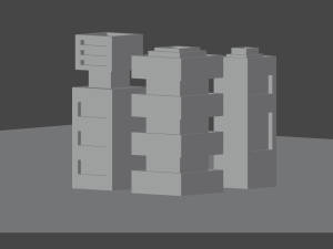 isometric lowpoly building blender 3D Model