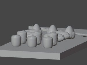 japanese sushi plate blender 3D मॉडल