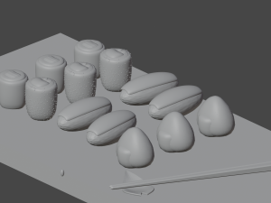 japanese sushi plate blender 3D मॉडल