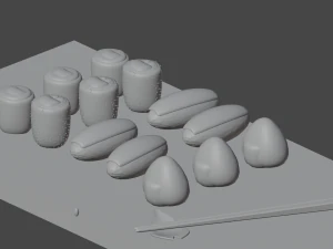 licuadora de plato de sushi japon&eacute;s Modelo 3D
