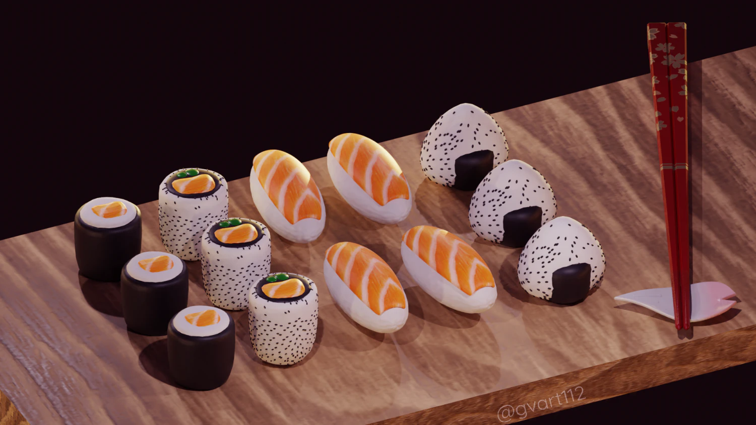 licuadora de plato de sushi japon&eacute;s Modelo 3D .c4d .max .obj .3ds .fbx .stl .blend 