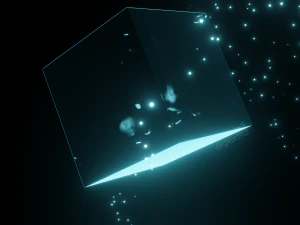 блискучий кубик блендер 3D Модель