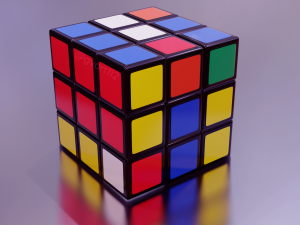 rubik cube resolved and non resolved blender Modelo 3D